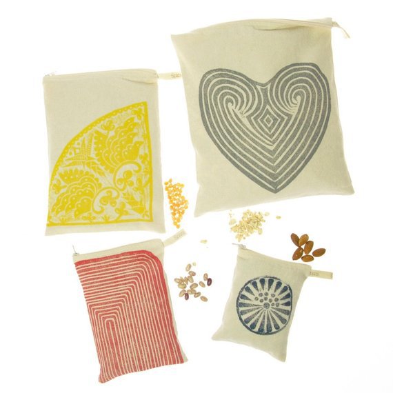 零废物生活中不可或缺的伙伴 织物拉链锁袋与可重复使用棉花存储袋